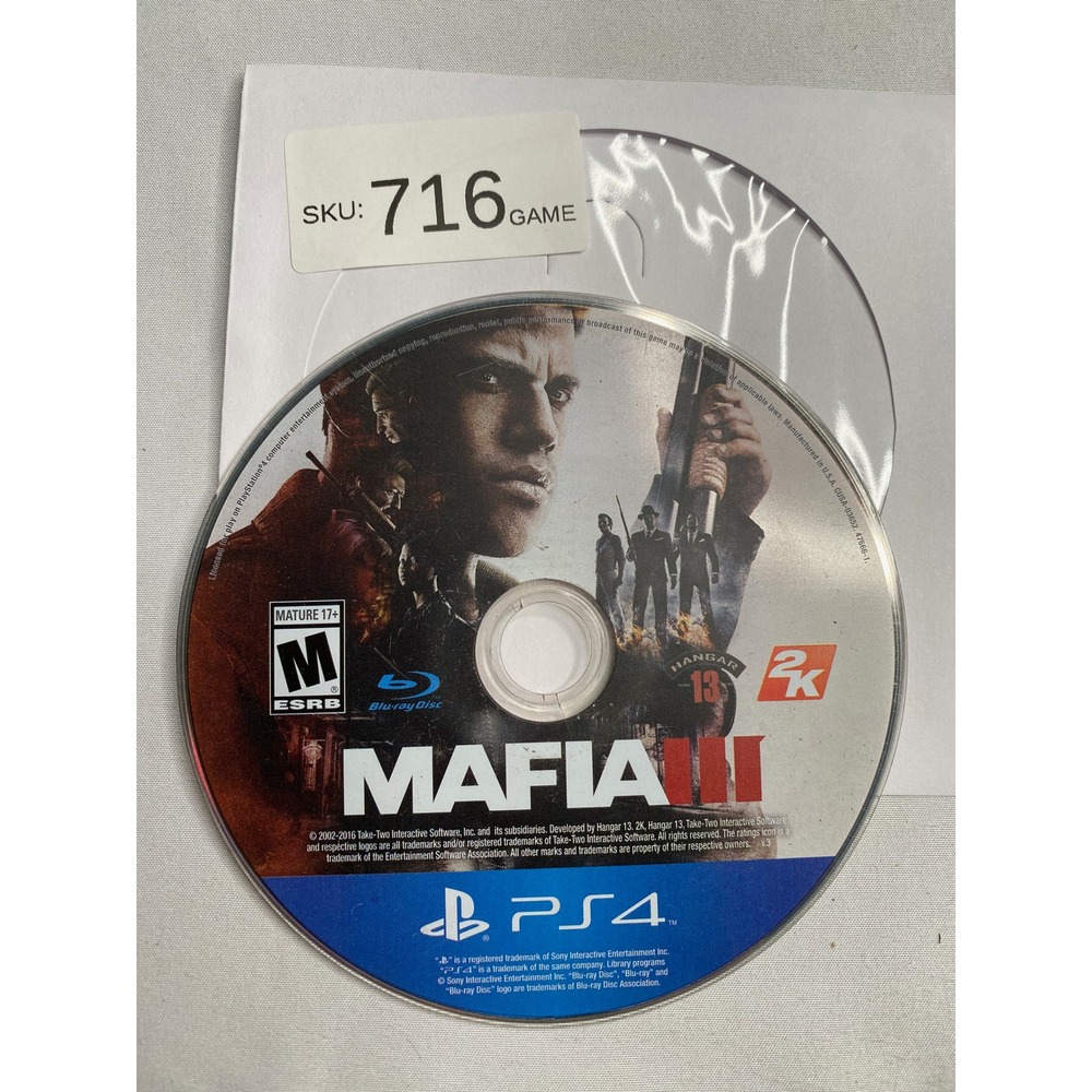 Mafia III 3 Sony PlayStation 4
